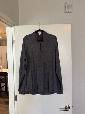 lululemon athletica Men's Charcoal Heather Quarter-Zip Pullover